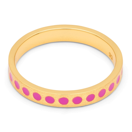 LULU - Fuchsia Pink Dot Ring