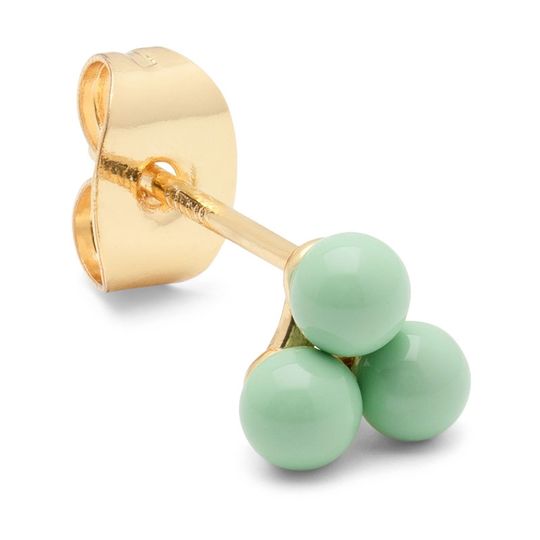 LULU Copenhagen - Trio Ball Stud, Seasalt green