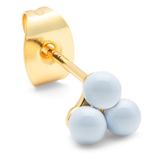 LULU Copenhagen - Trio Ball Stud, Skyride Blue