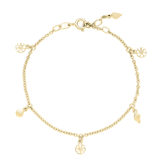 Marguerite bracelet 5 x 7,5 mm, 18 cm