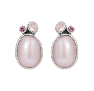 Rabinovich - Passion Pink, rosa grosse Perlenohrstecker