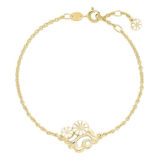 Marguerite bracelet 5 x 7,5 mm, 18 cm