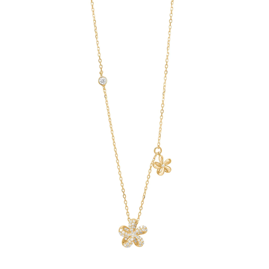 Joanli Nor - SakuraNor, gold plated necklace with flowers