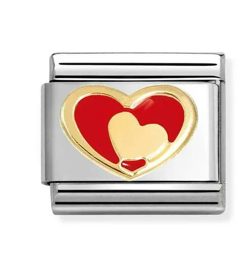 Nomination - Rødt hjerte i hjerte charm