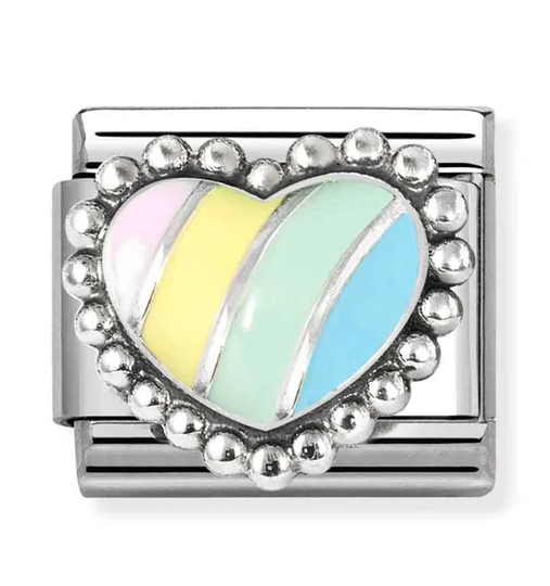 Nomination - Paste emalje hjerte i sølv