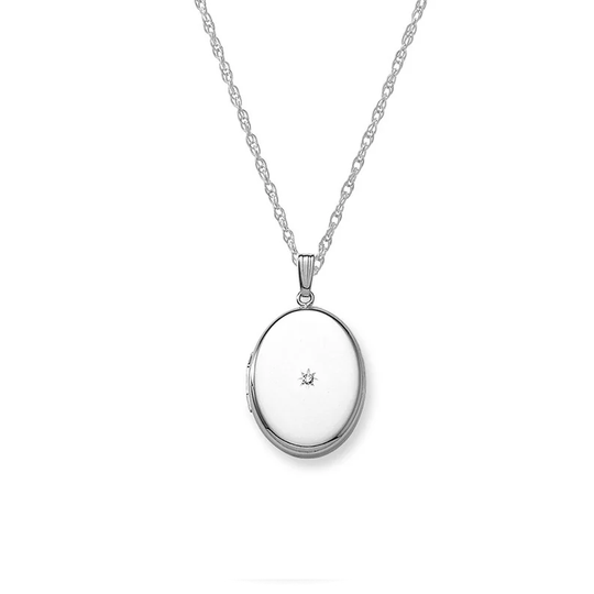 Plain Locket w. Diamond