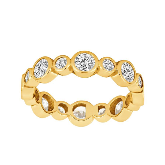Joanli Nor - NynneNor, Zirconia Circle Ring, Gold Plated
