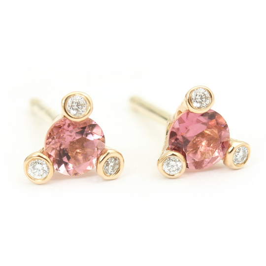 Per Borup - Twigs, earrings with diamonds and tourmaline