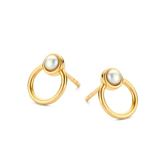 Spirit Icons - Perla Earrings, Pearl, 14k