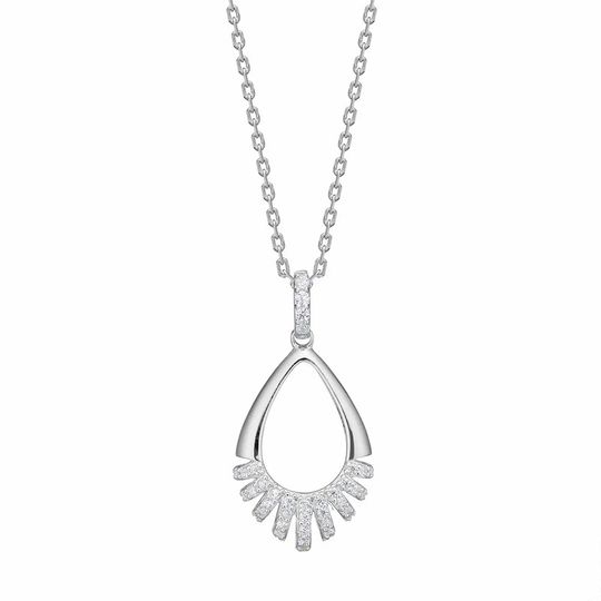 Joanli Nor - PiperNor, necklace w/zirkonia, Silver