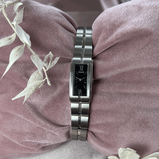 Pulsar - Steel ladies watch black dial