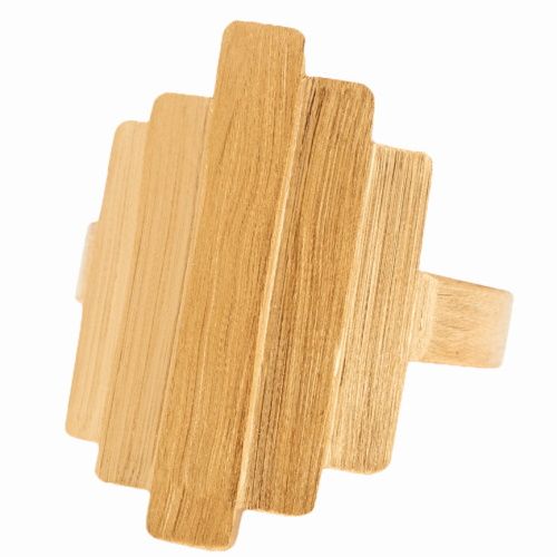 Pernille Corydon - Brick ring, goldplated 