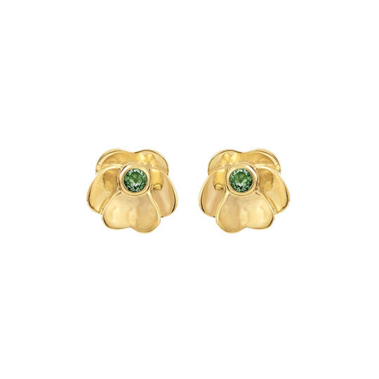 Rabinovich - Pansy, gold plated ear studs