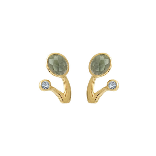 Rabinovich - Blend of Blue, gold plated ear studs