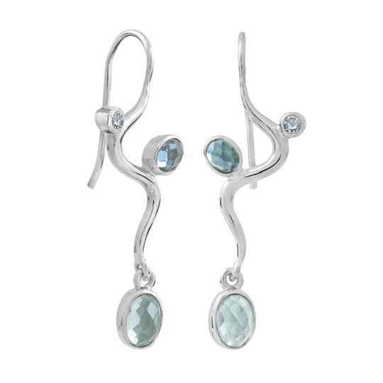 Rabinovich - Blend of Blue, large earrings
