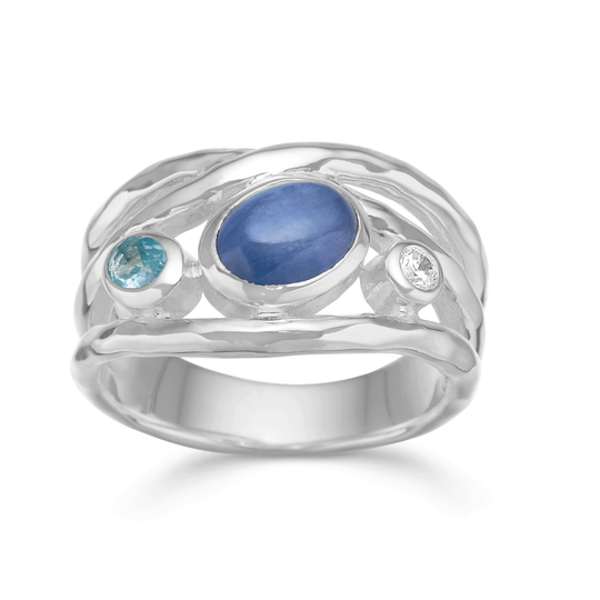 Rabinovich - Frosty Blue, Ring mit Kyanit und blauem Topas