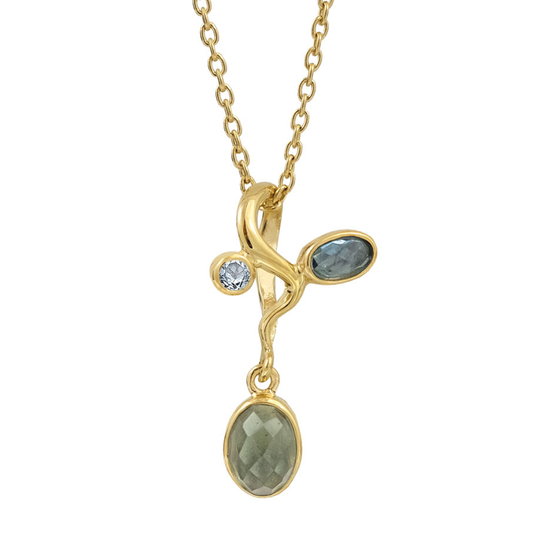 Rabinovich - Gold plated Collier, Blend of Blue