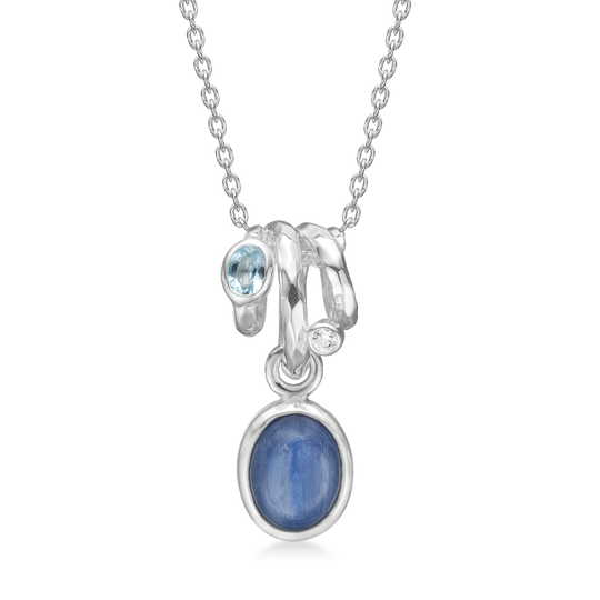 Rabinovich - Frosty Blue, Halskette mit Kyanit und blauem Topas