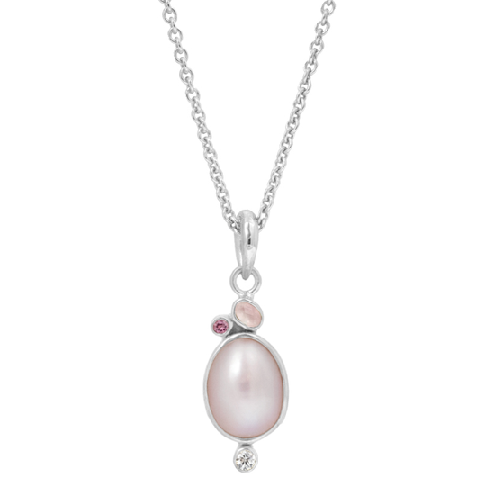Rabinovich - Passion Pink, silber Halskette mit rosa Perle