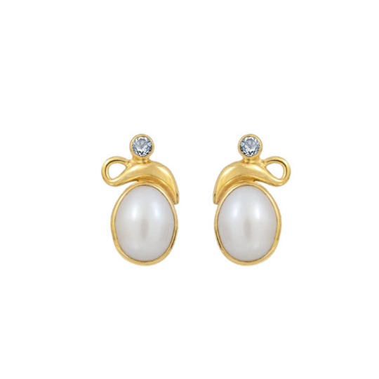 Rabinovich - Pleasant Pearl, white pearl earrings