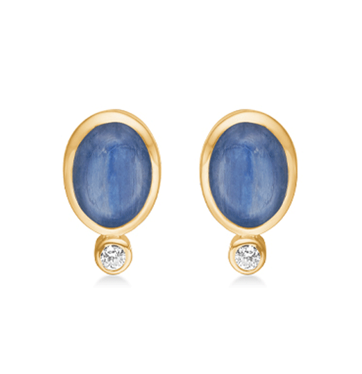 Rabinovich - Frosty Blue, Kyanite blaue gilded silber Ohrstecker