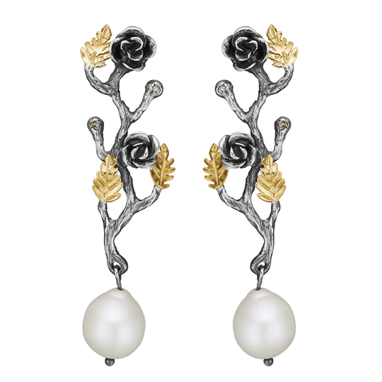 By Birdie - Aphrodite Rose Pearl Ohrringe