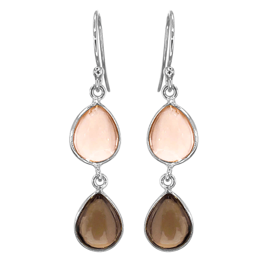 SFB - Ohrhänger silber mit quartz und Maorganite