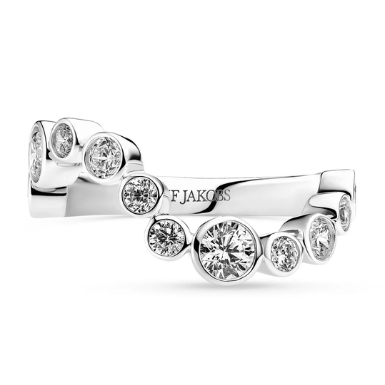 Sif Jakobs - Sardinien wave, weiss Zirkonia silber Ring