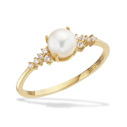 Scrouples - Gold Ring w. Freshwater  Pearl