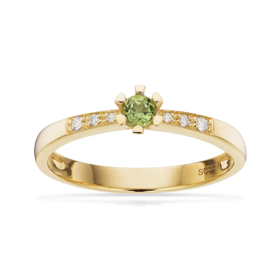 Scrouples - 14kt. Vida With 0,10ct peridot & 0,04ct H-W/P1