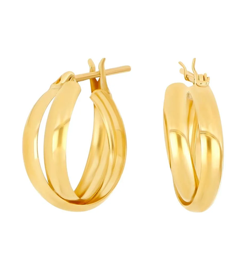 Siersbøl - 8kt Gold double small hoops