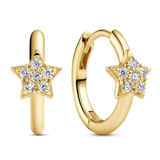 Sif Jakobs - Astri, star hoop Earrings Gold-plated