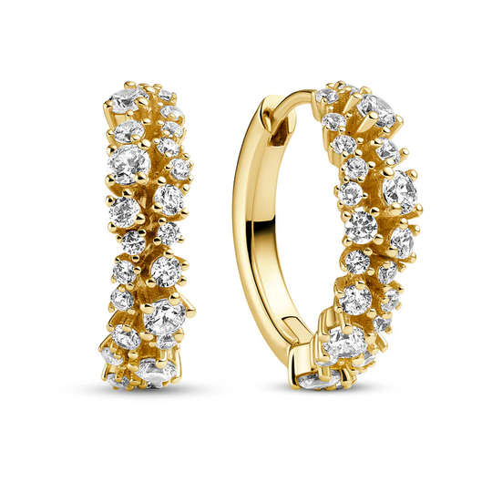 Sif Jakobs - Cristallo Creolo hoops earrings gold plated