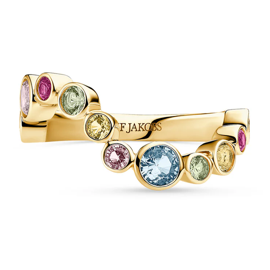 Sif Jakobs - Sardinien wave, multipastel Zirkonia  Ring