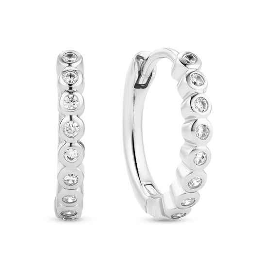 Sif Jakobs - Sarzana, silver Hoops white zirconia
