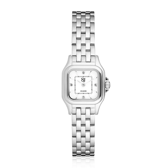 Sif Jakobs - Fiorella watch, square white steel