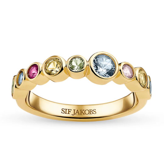 Sif Jakobs - Sardinien multifarbige pastel Ring, vergoldet