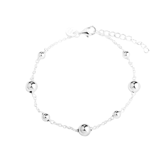 Aqua Dulce - Alba, silver ball bracelet