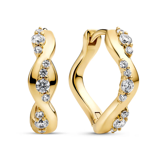 Sif Jakobs - Ellera Waves Altro Creolo, gold plated