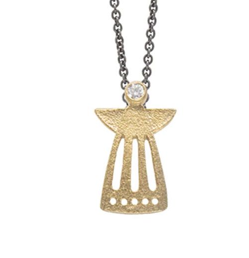 Heiring - Goldplated guardian angel without chain