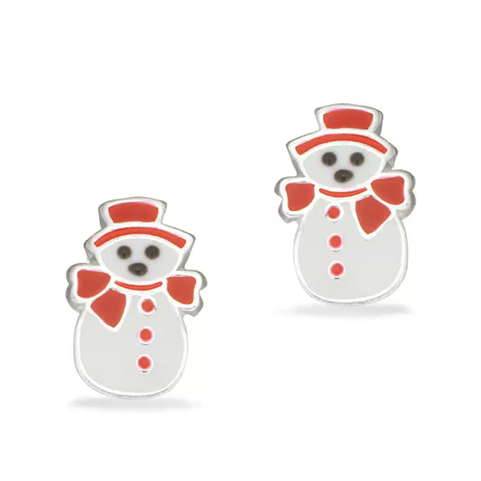 Scrouples - Snowman earrings, silver