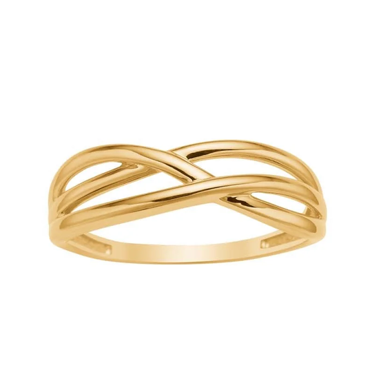 Siersbøl - Open polished gold ring in 8ct gold
