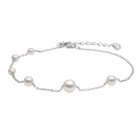 Joanli Nor - RachelNor, silver bracelet with white pearls