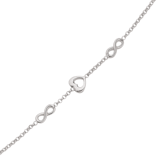 Støvring - Bracelet with hearts, silver