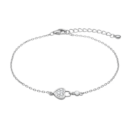 Joanli Nor - Tirzanor, Herzschloss silber Armband 