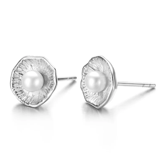 Spirit Icons - Revaldi, silver Pearl earrings