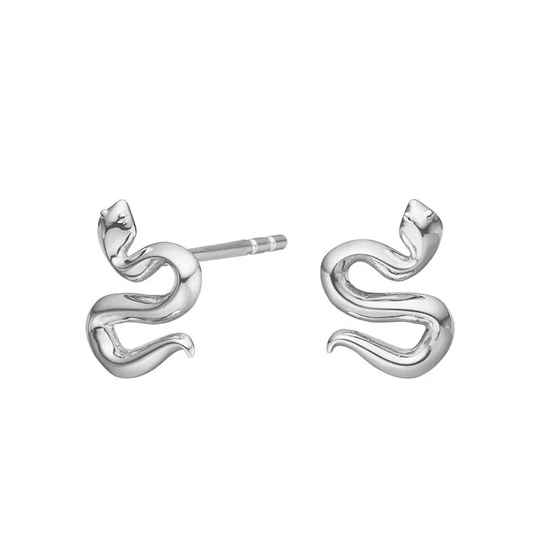 Nordahl - Snake silver earrings