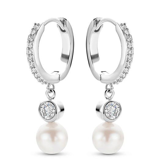 Spirit Icons - Ava Creol silber Ohrringe mit Zirkonia und Perle