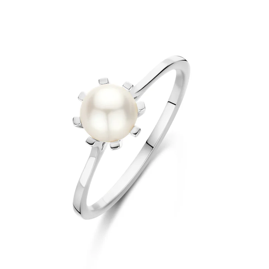 Spirit Icons - Emily, silver ring with large pearl