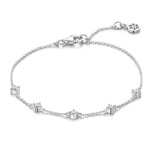 Spirit Icons - Jazz, silber Armband mit 5 weisse Zirconia